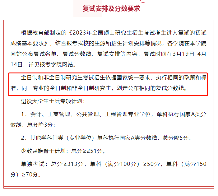 中国矿业大学（北京）2023年MEM复试分数线