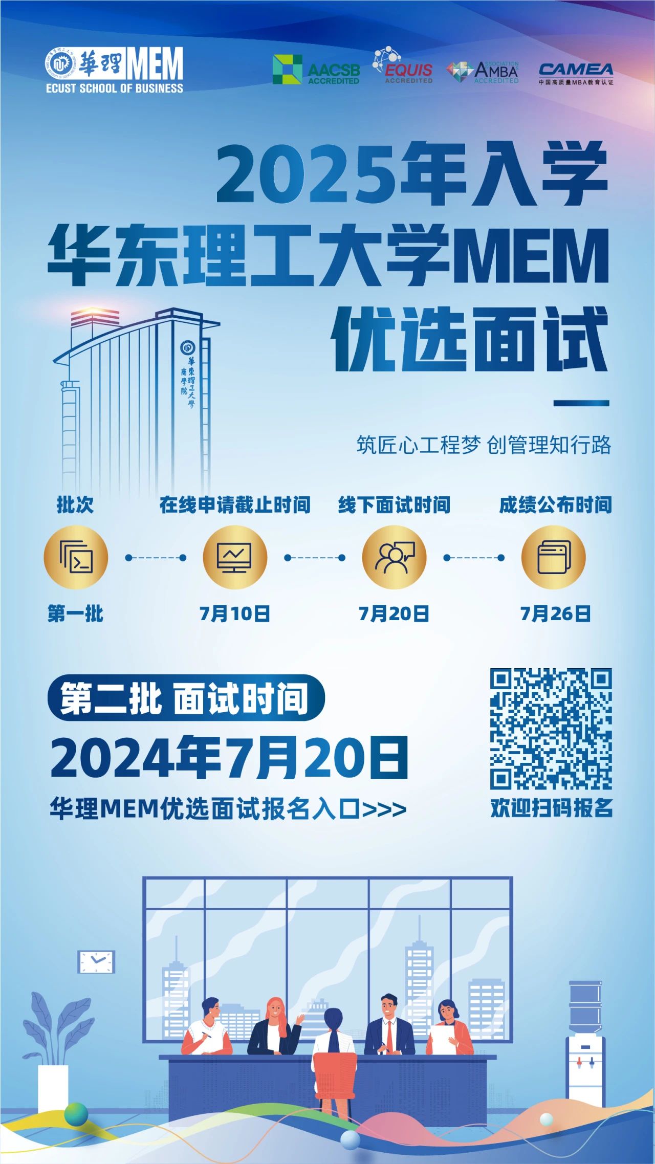 2025年华东理工大学MEM第二批次优选面试通知